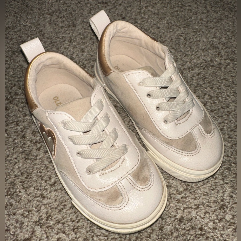 Stylish Cream and Gold Kids Shoes